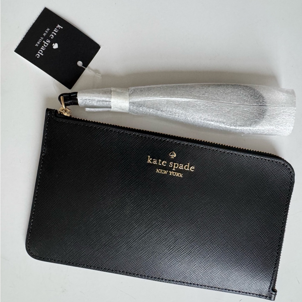 NWT Kate Spade Black Leather Wallet - Picture 3 of 8